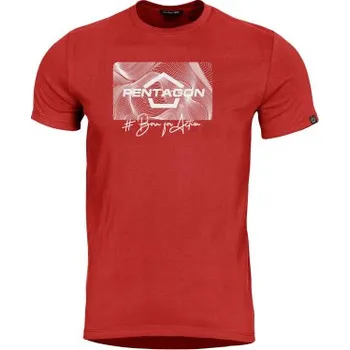 Pánské tričko Triko Ageron Contour, Pentagon, Lava Red, XXL