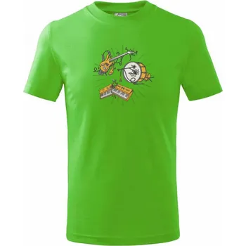 Chlapecké tričko Rozbitá kapela - Tričko dětské bavlněné - 98 cm / 2 roky ( Apple Green )