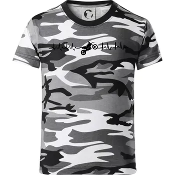 Chlapecké tričko Enduro EKG - Dětské maskáčové triko - 104-110cm / 3-4 roky ( Šedý maskáč )