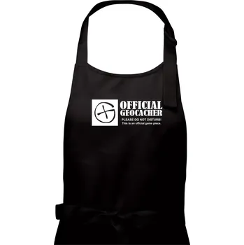 Kuchyňská zástěra Official geocacher - Pánská zástěra na vaření - Univerzální velikost ( Černá )