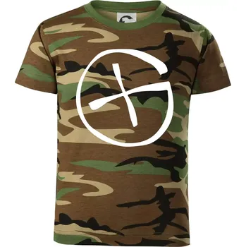 Chlapecké tričko Geocachka - Dětské maskáčové triko - 134 cm/8 let ( Hnědý maskáč )