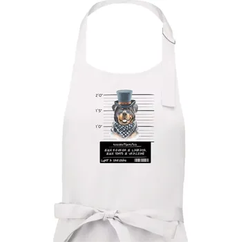 Kuchyňská zástěra Lump a darebák rotvajler - Pánská zástěra na vaření - Univerzální velikost ( Bílá )