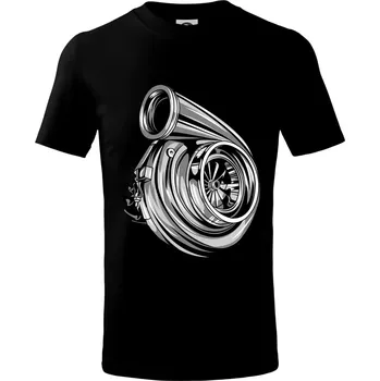 Chlapecké tričko Car turbo - Tričko dětské bavlněné - 98 cm / 2 roky ( Černá )