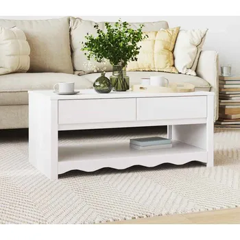 Konferenční stolek Konferenční stolek se zásuvkou Drammen Bílá 99 x 55 x 45 cm IM_42003045