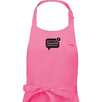 Kuchyňská zástěra You're my favourite notification - Pánská zástěra na vaření - Univerzální velikost ( Růžová )