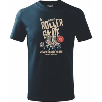 Chlapecké tričko Roller Skate - Tričko dětské bavlněné - 98 cm / 2 roky ( Námořní modrá (velmi tmavá - téměř černá) )