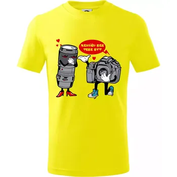 Chlapecké tričko Nemůžu bez tebe být foto - Tričko dětské bavlněné - 98 cm / 2 roky ( Citrónová )