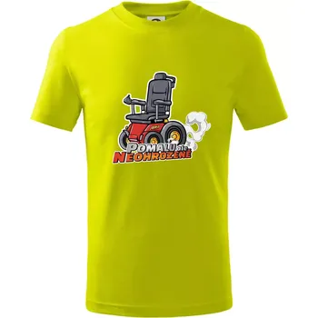 Chlapecké tričko Pomalu, ale neohroženě - Tričko dětské bavlněné - 98 cm / 2 roky ( Limetková )