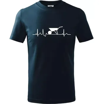 Chlapecké tričko EKG kolečko - Tričko dětské bavlněné - 98 cm / 2 roky ( Námořní modrá (velmi tmavá - téměř černá) )