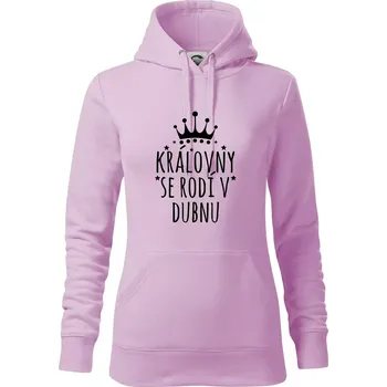 Dámská mikina Královny se rodí v dubnu - Mikina dámská Cape s kapucí - S ( Orchid )