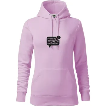 Dámská mikina You're my favourite notification - Mikina dámská Cape s kapucí - XS ( Orchid )