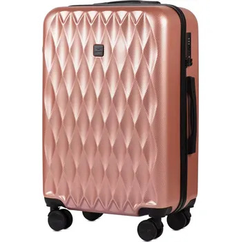 Cestovní kufr WINGS GOLDEN EAGLE POLICARBON PINK malý S