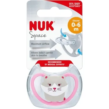 Dóza na potraviny NUK Silikonový dudlík Space (0-6m.) BOX
