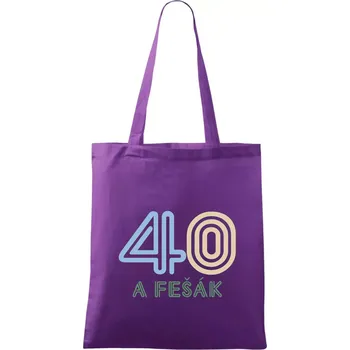 40 a fešák - Taška bavlněná - 42 x 38 cm ( Fialová )