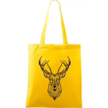 Jelen kresba - Taška bavlněná - 42 x 38 cm ( Žlutá )