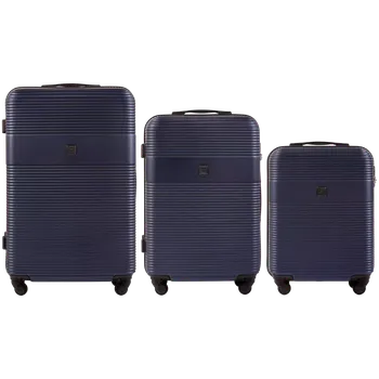 WINGS Cestovní kufry FINCH ABS dark blue LMS