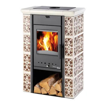 Krbová kamna Haas+Sohn Rukov s.r.o. HAAS+SOHN ČIČMANY kachlová kamna 2,0-6,3kW, černá/hnědá