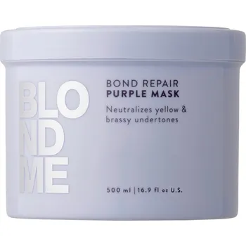 Vlasová regenerace Schwarzkopf Professional BlondME Bond Repair Purple Mask maska pro posílení blond vlasů 500 ml