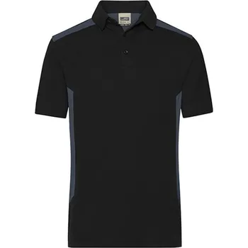 Pánská móda James&amp;Nicholson Pánská pracovní polokošile JN1826 Black-Carbon 3XL