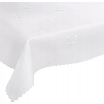 Prostěradlo Obrus odolný proti skvrnám 120x200 Polský výrobek, bílá barva, vzor W7