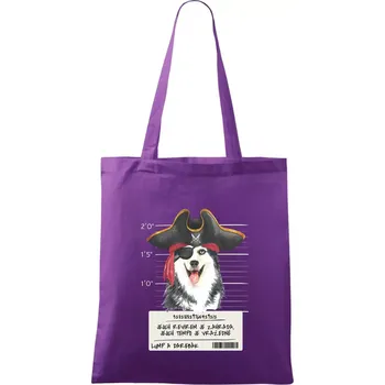 Lump a darebák husky - Taška bavlněná - 42 x 38 cm ( Fialová )