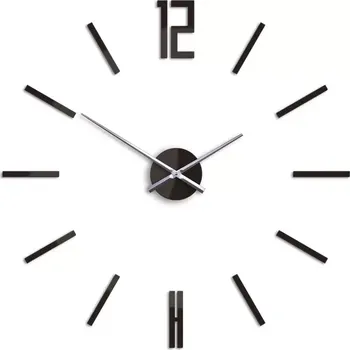 Hodiny 3D nalepovací hodiny Carlo wenge