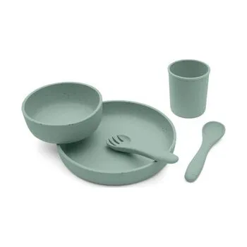 dětská jídelní sada Jídelní sada 5-dílná Platinum Silicone Sage