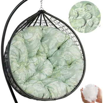 Houpací síť Oboustranný voděodolný sedací polštář do závěsného křesla 130 cm - Primavera/šedý