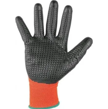 Pracovní rukavice Povrstvené rukavice MISTI, oranžovo-šedé