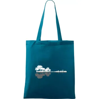 Kytara příroda - Taška bavlněná - 42 x 38 cm ( Petrolejová )