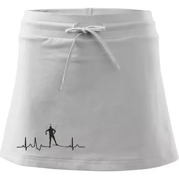 Dámská sukně EKG biatlon - Sportovní sukně - two in one - XS ( Bílá )
