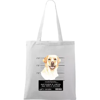 Lump a darebák labrador - Taška bavlněná - 42 x 38 cm ( Bílá )
