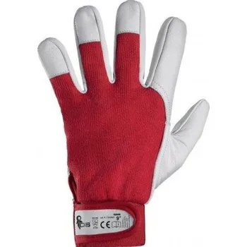 Pracovní rukavice Kombinované rukavice TECHNIK, červeno-bílé
