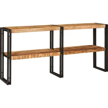 Konzolový stolek vidaXL Konzolový stolek s policí Hnědá masivní mangovníkové dřevo [4104739]