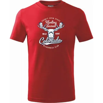 Chlapecké tričko Colorado hunting - Tričko dětské bavlněné - 98 cm / 2 roky ( Červená )