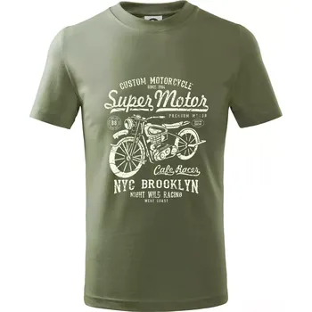 Dětská móda Super Motor - Tričko dětské bavlněné - 98 cm / 2 roky ( Khaki )