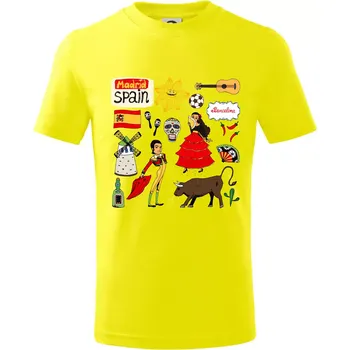 Chlapecké tričko Španělské ikony - Tričko dětské bavlněné - 98 cm / 2 roky ( Citrónová )