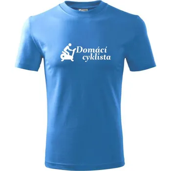 Chlapecké tričko Domácí cyklista - Tričko dětské bavlněné - 98 cm / 2 roky ( Azurově modrá )