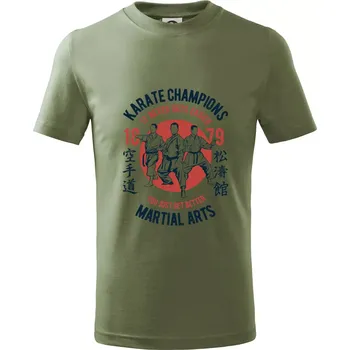 Karate Champions - Tričko dětské bavlněné - 98 cm / 2 roky ( Khaki )