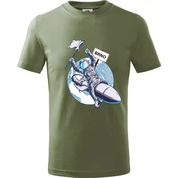 Brno penis raketa - Tričko dětské bavlněné - 98 cm / 2 roky ( Khaki )