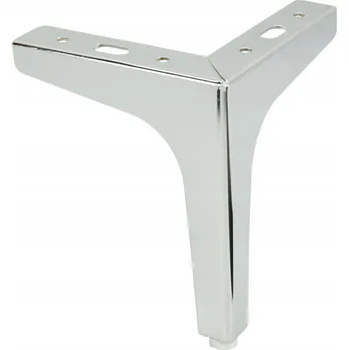 Kovová nábytková noha Kotva stříbrný chrom, výška 15 cm