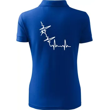 EKG bouldering - Polokošile dámská Pique Polo - XS ( Královská modrá )