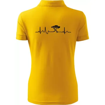 Piano ekg - přenosné - Polokošile dámská Pique Polo - XS ( Žlutá )