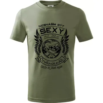 Nesnáším být sexy - čtyřkolkář - Tričko dětské bavlněné - 98 cm / 2 roky ( Khaki )