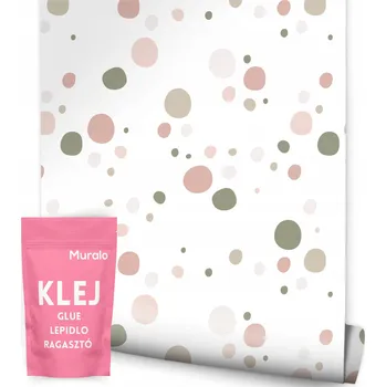 Fototapeta Tapeta do dětského pokoje Pastelové puntíky v boho stylu