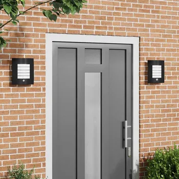 Venkovní osvětlení Nástěnná venkovní svítidla 2 pcs Černá 23.5 x 10.5 x 26 cm IM_4005974