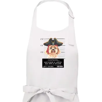 Kuchyňská zástěra Lump a darebák pudl - Dámská zástěra na vaření - Univerzální velikost ( Bílá )
