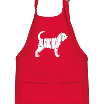 Kuchyňská zástěra Bloodhound nápis v těle - Dětská zástěra na vaření - Univerzální velikost ( Červená )