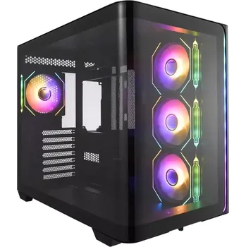PC skříň FSP M580-BP/Midi Tower/Transpar./Černá