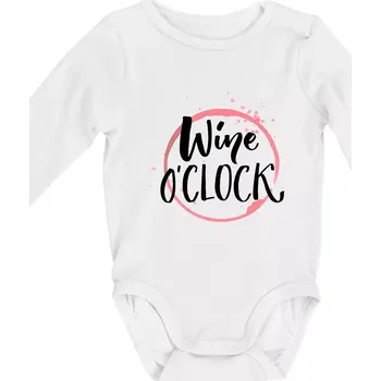 wine o clock - Body kojenecké s dlouhým rukávem - Dlouhý r. do 3 měs ( Bílá )